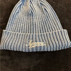 Supreme Light Blue Ribbed Beanie
